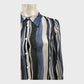 Branded Blue Stripe Shirt Dress - Size 12