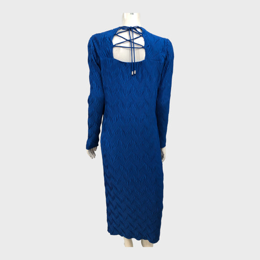 Branded Blue Tie Back Dress - Size 12