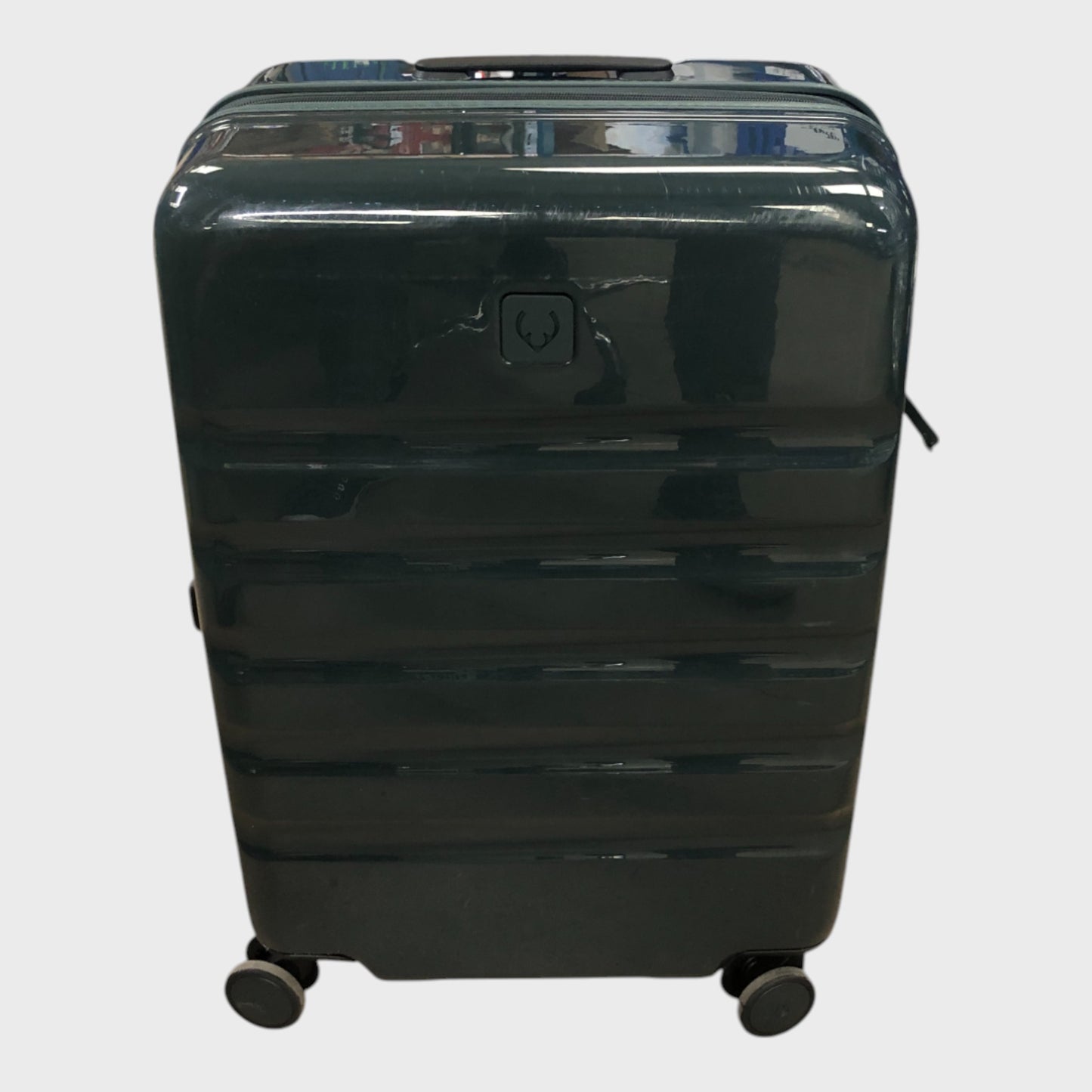 Antler Icon Stripe Medium Suitcase - Green Gloss