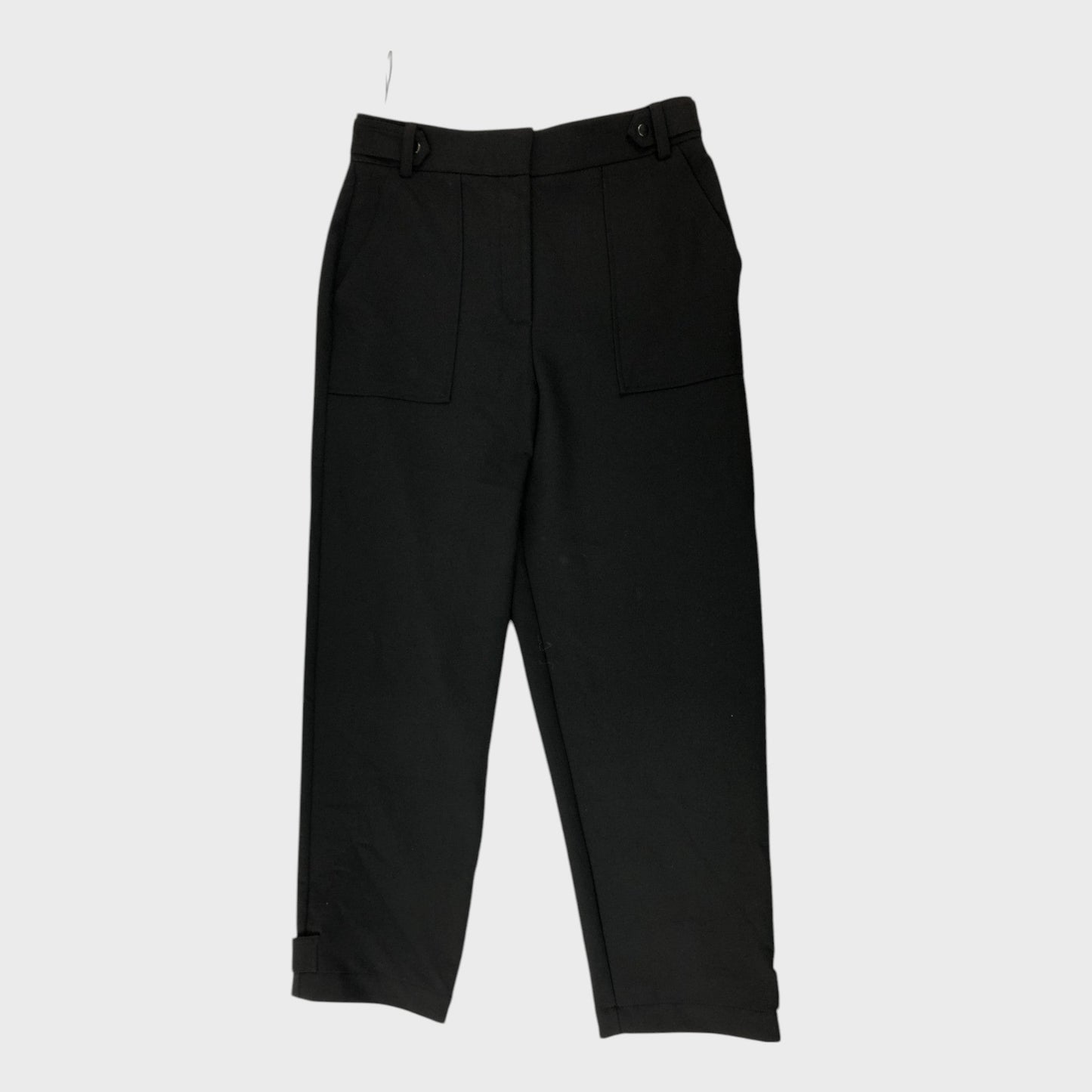 Branded Black Straight Leg Trousers - Size 12