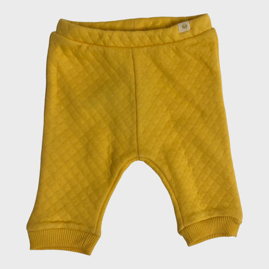 Yellow Quilted Joggers