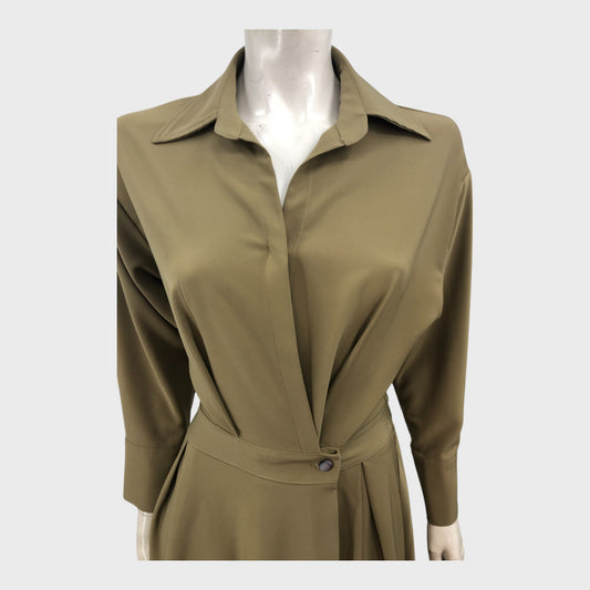 Army Green French Style Dress - Size 12