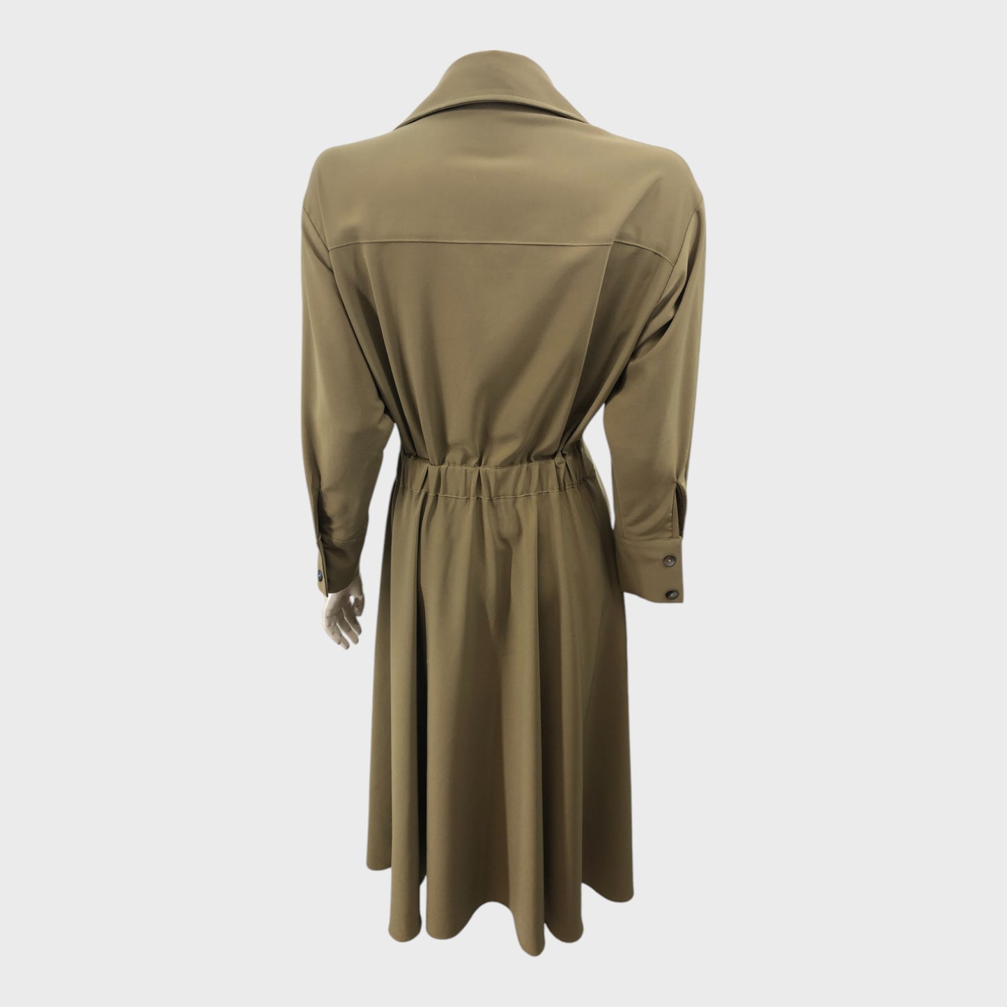 Army Green French Style Dress - Size 12