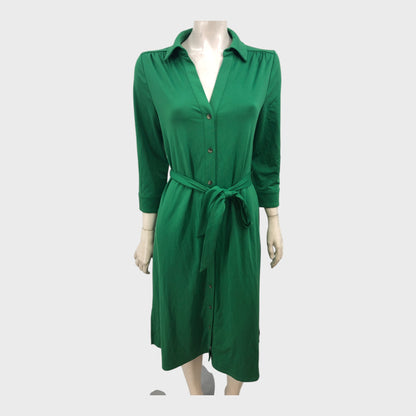 Green Branded Shirt Dress - Size 10