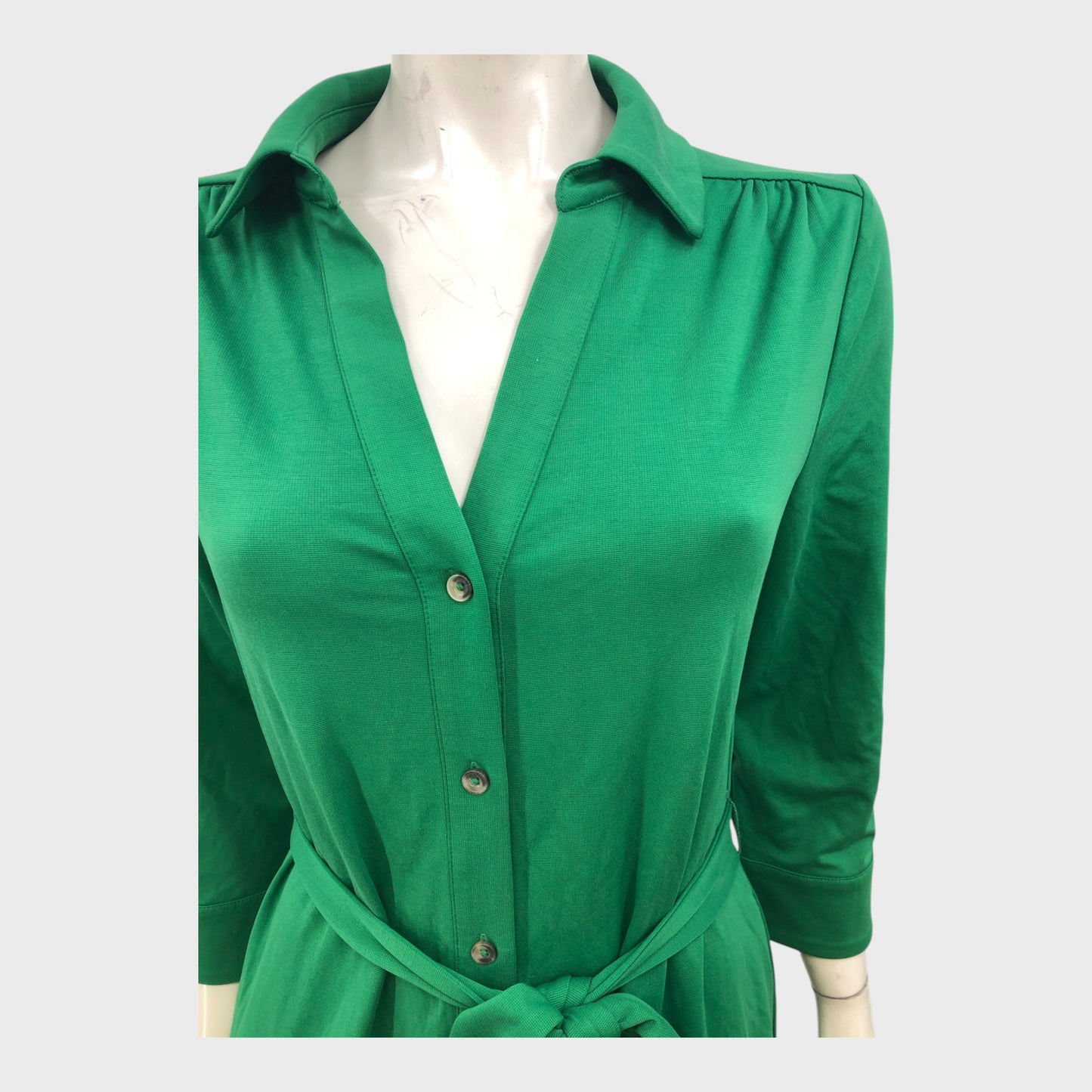 Green Branded Shirt Dress - Size 10