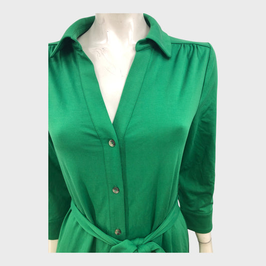 Branded Green Shirt Dress - Size 10