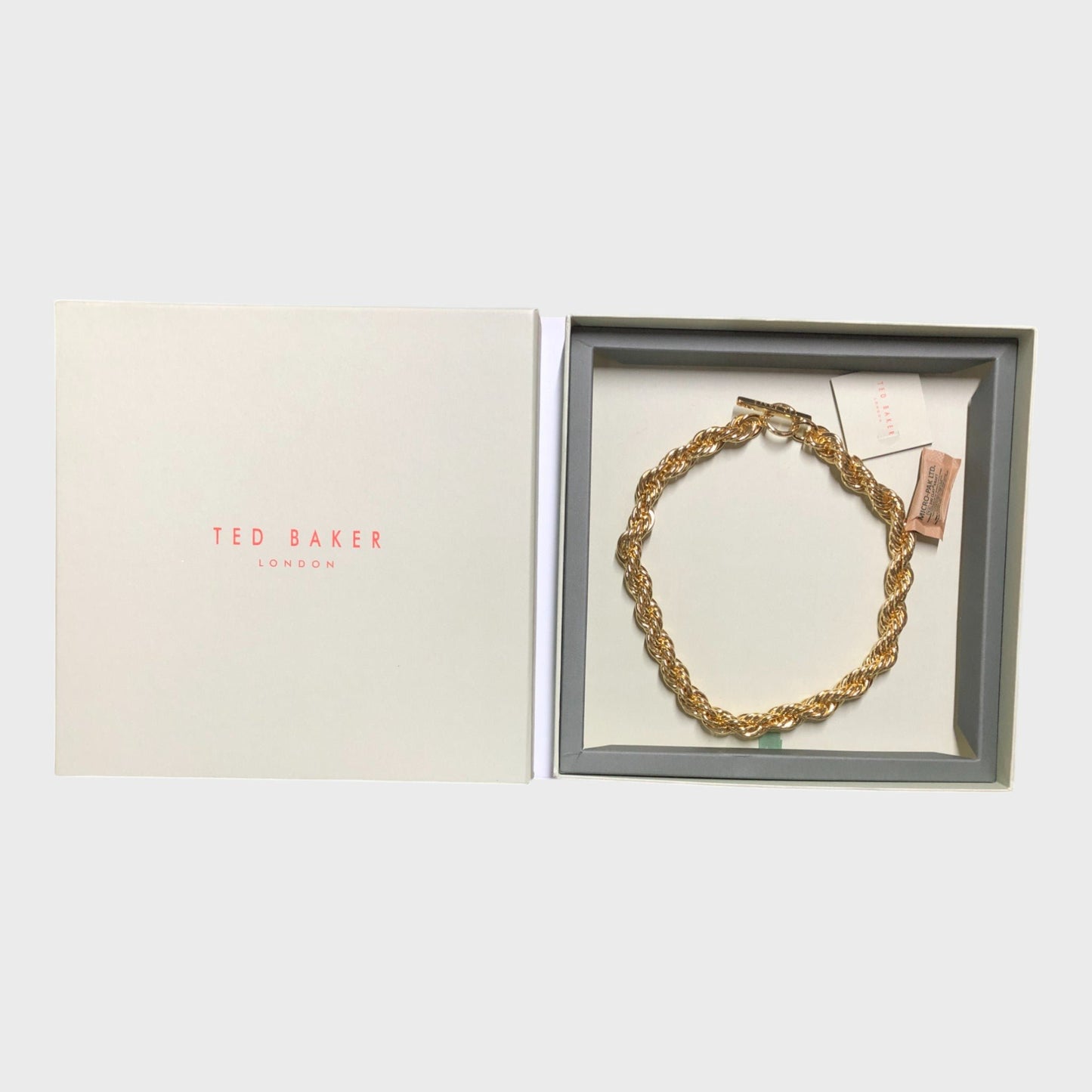 Ted Baker Gold Tone Heavy Chain Rope Necklace