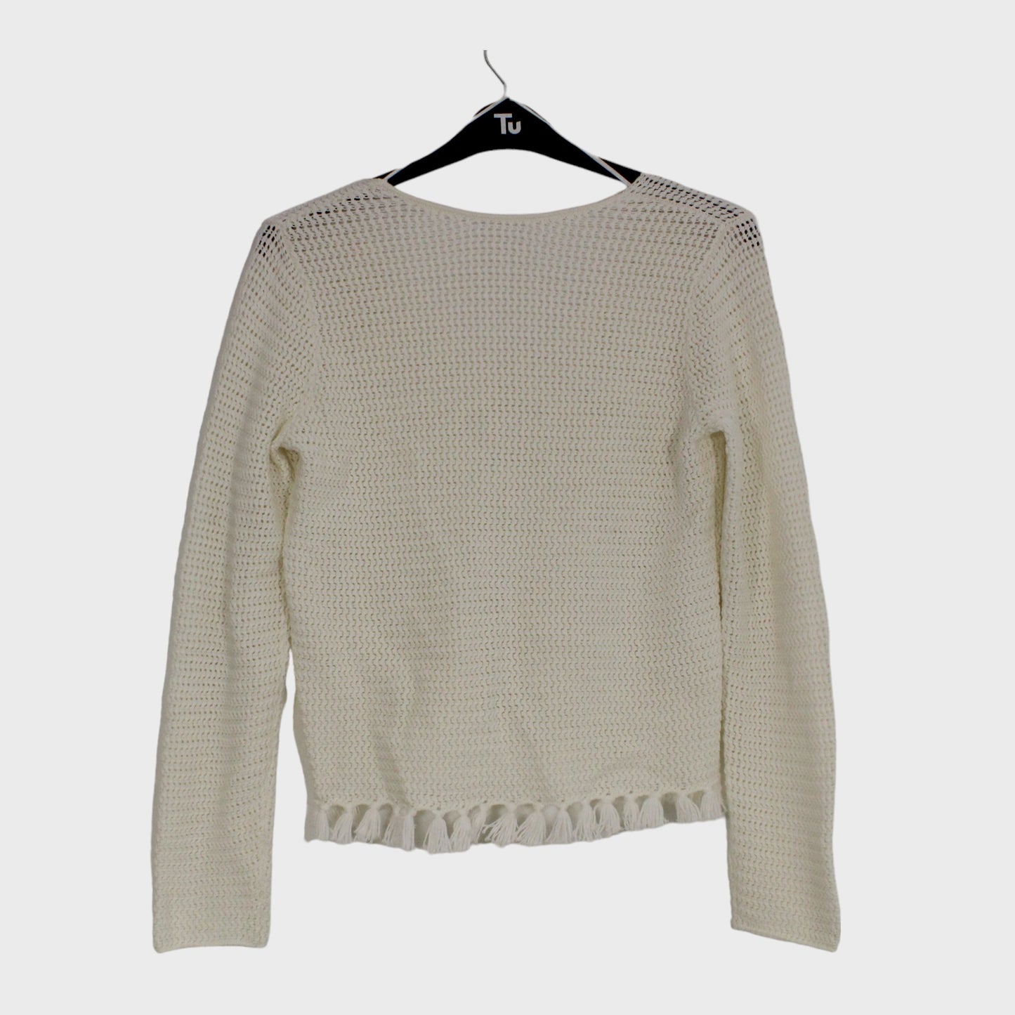 White Thin Knitted Jumper