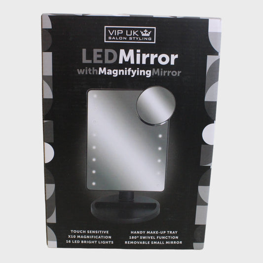 LED Mirror with Magnifying Mirror