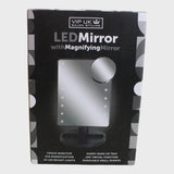 LED Mirror with Magnifying Mirror