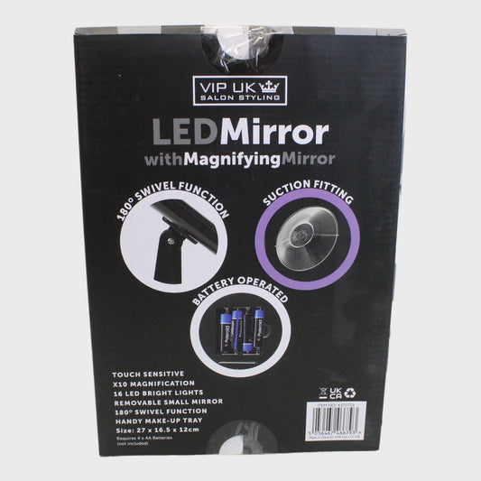 LED Mirror with Magnifying Mirror