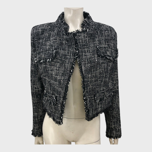 Branded Metallic Tweed Jacket - Size 16