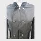 Branded Black Popper Bomber Jacket - Size 8