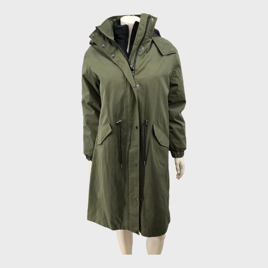 Khaki/Black Two In One Coat - Size 8