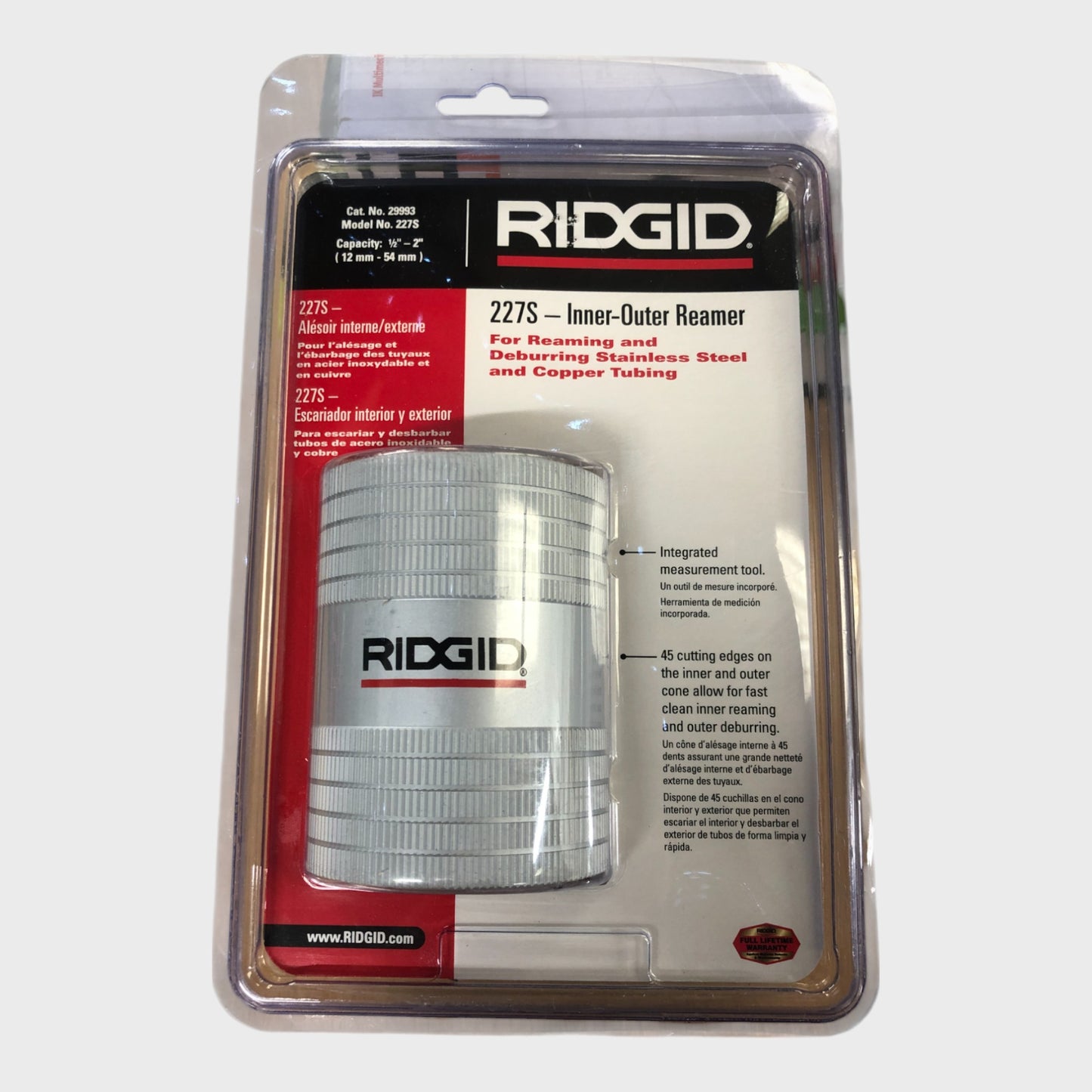 RIDGID Stainless Steel Pipe Reamer Tool - 227S - 29993