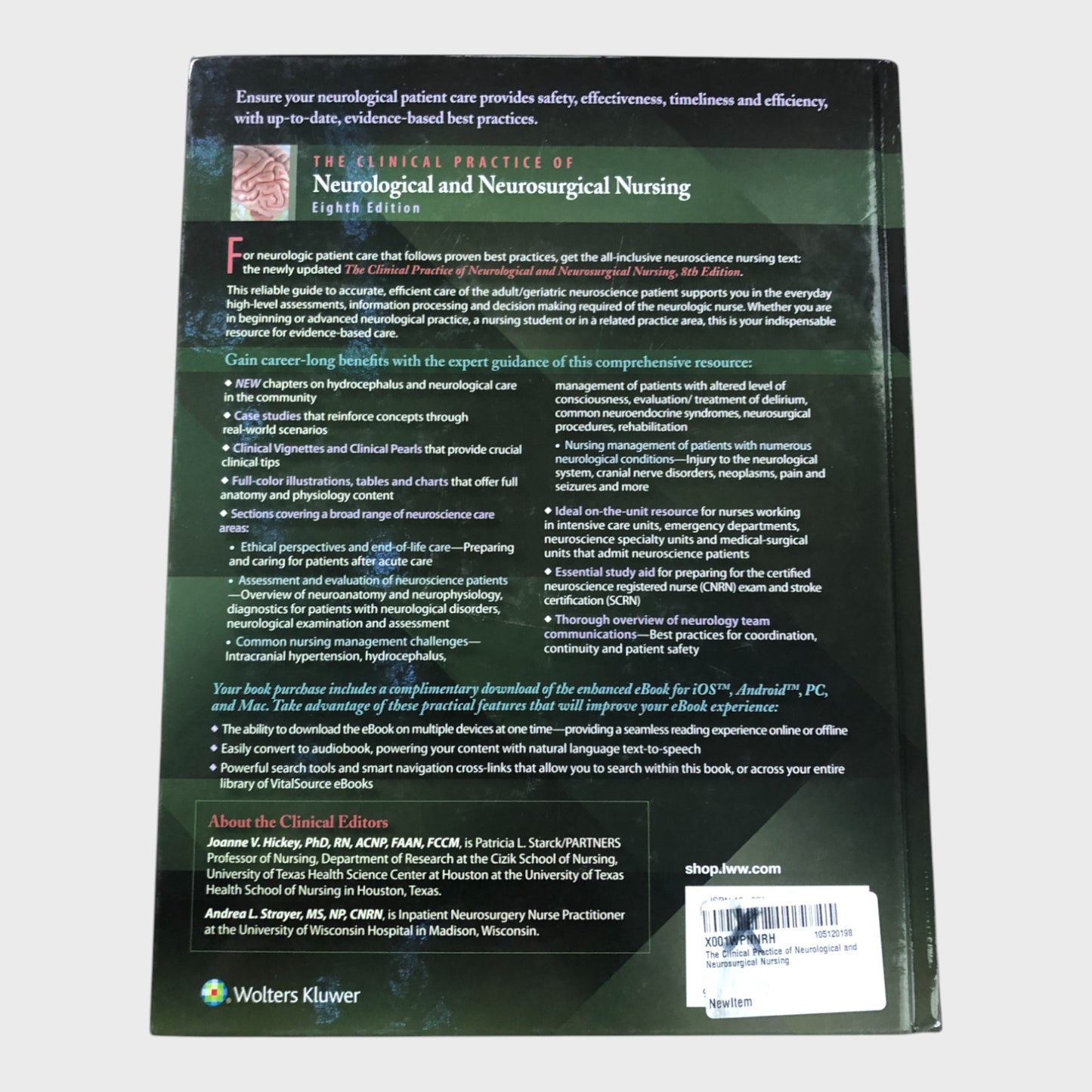 Clinical Practice of Neurological & Neurosurgical Nursing - 8th Ed. Hardback