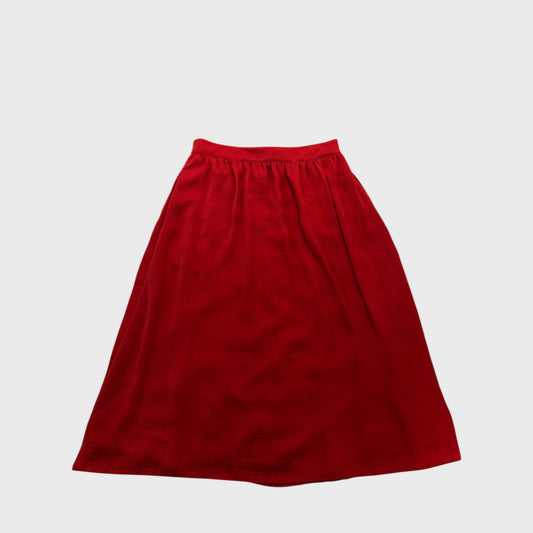 Red Midi Skirt - Size 12