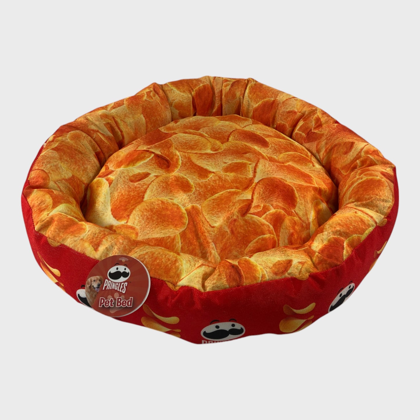 Round Bed For Small Pets- Pringles Print