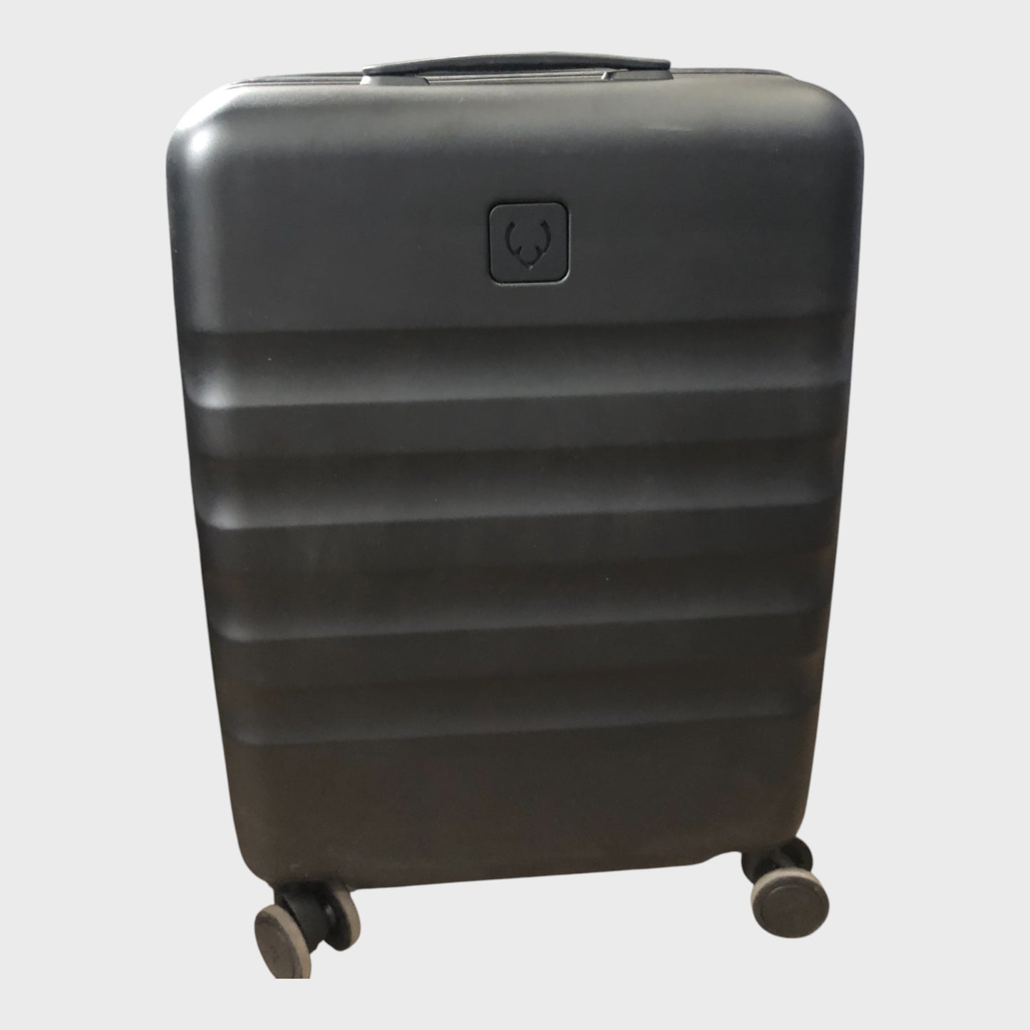 Antler Icon Stripe Expandable Hard Suitcase Set - Cabin, Medium & Large - Black