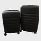 Antler Icon Stripe Expandable Hard Suitcase Set - Cabin, Medium & Large - Black