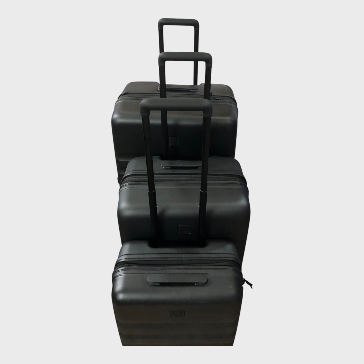Antler Icon Stripe Expandable Hard Suitcase Set - Cabin, Medium & Large - Black
