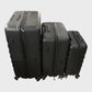 Antler Icon Stripe Expandable Hard Suitcase Set - Cabin, Medium & Large - Black