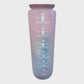 PINK Flip Top Straw Water Bottle 1000ml BPA-Free with Time Marker