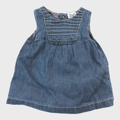 Denim Dress With Pants - 0-1 Months