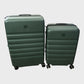 Antler Icon Stripe Hard Suitcase Set - Cabin, Medium and Large - Green