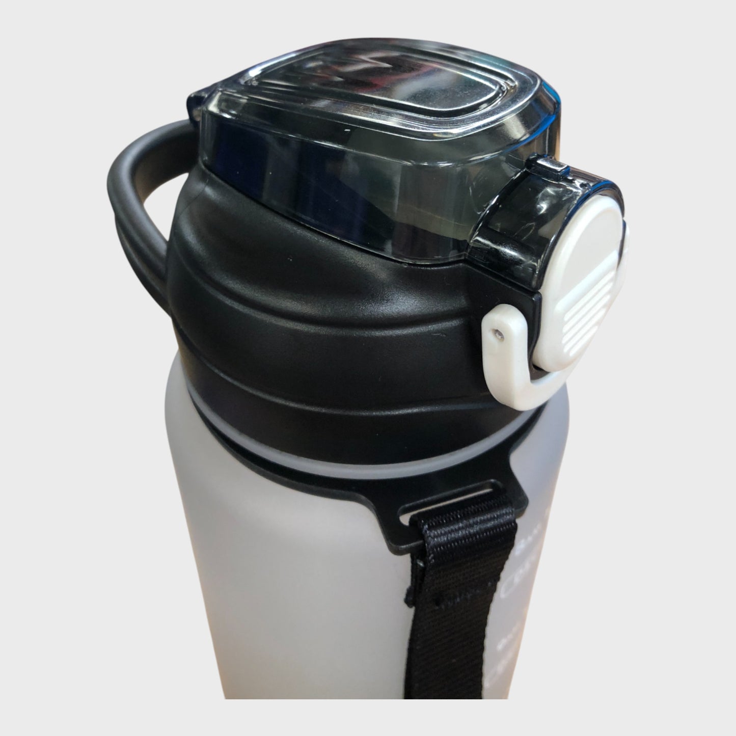 1L Grey Insulated Water Bottle Leakproof BPA-Free with Straw Flip Lid