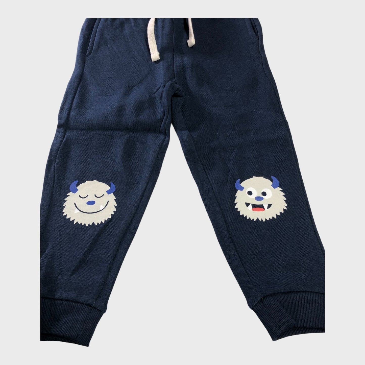 Kid's Navy Joggers with Monster Print