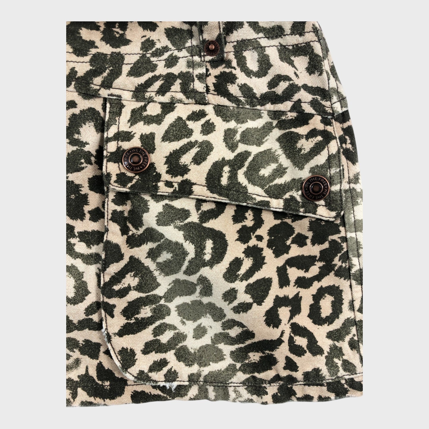 Branded Neutral Cheetah Print Mini Skirt