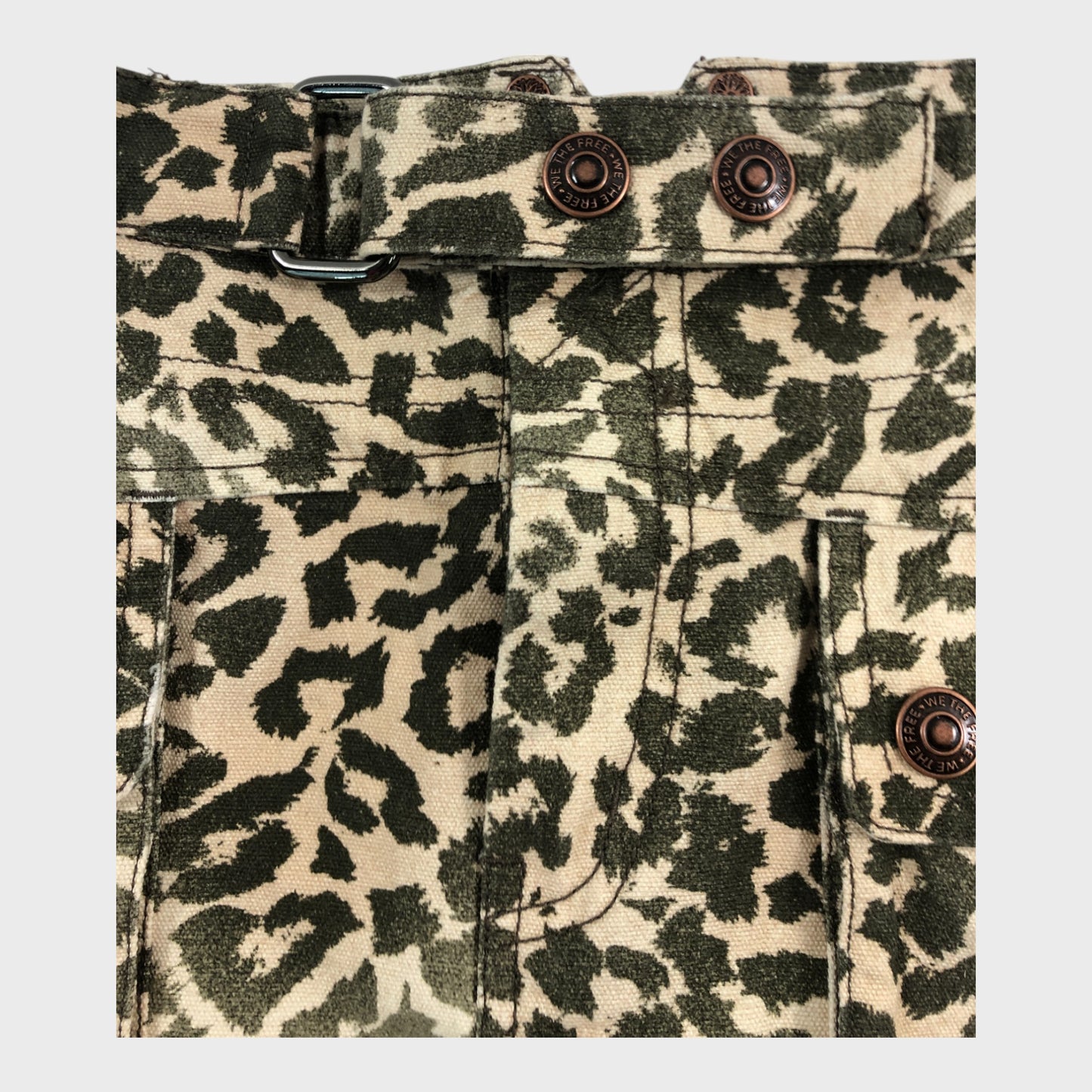 Branded Neutral Cheetah Print Mini Skirt