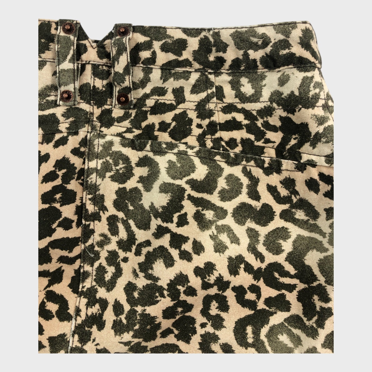 Branded Neutral Cheetah Print Mini Skirt