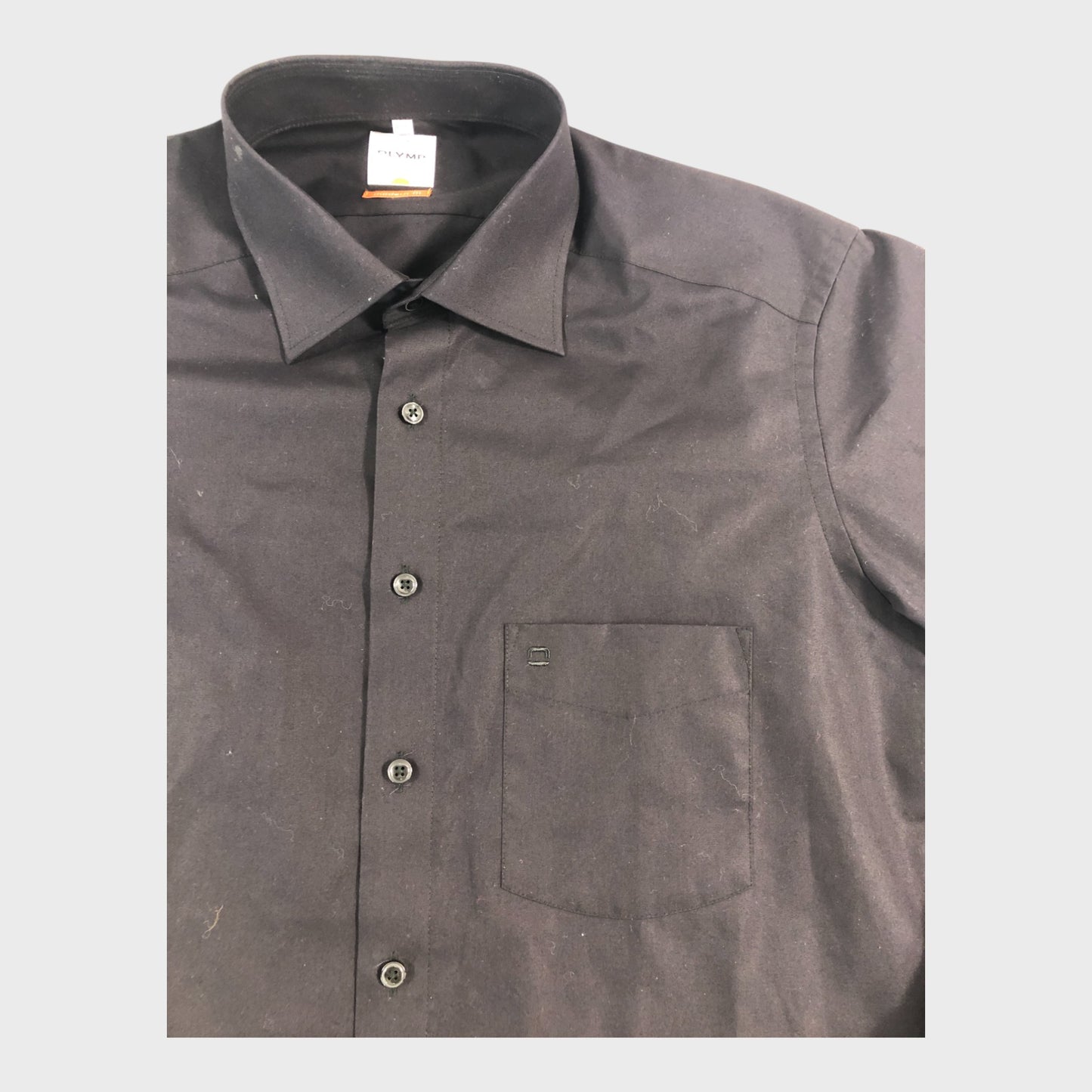 Olymp Black Shirt - Size Medium - 15.5"