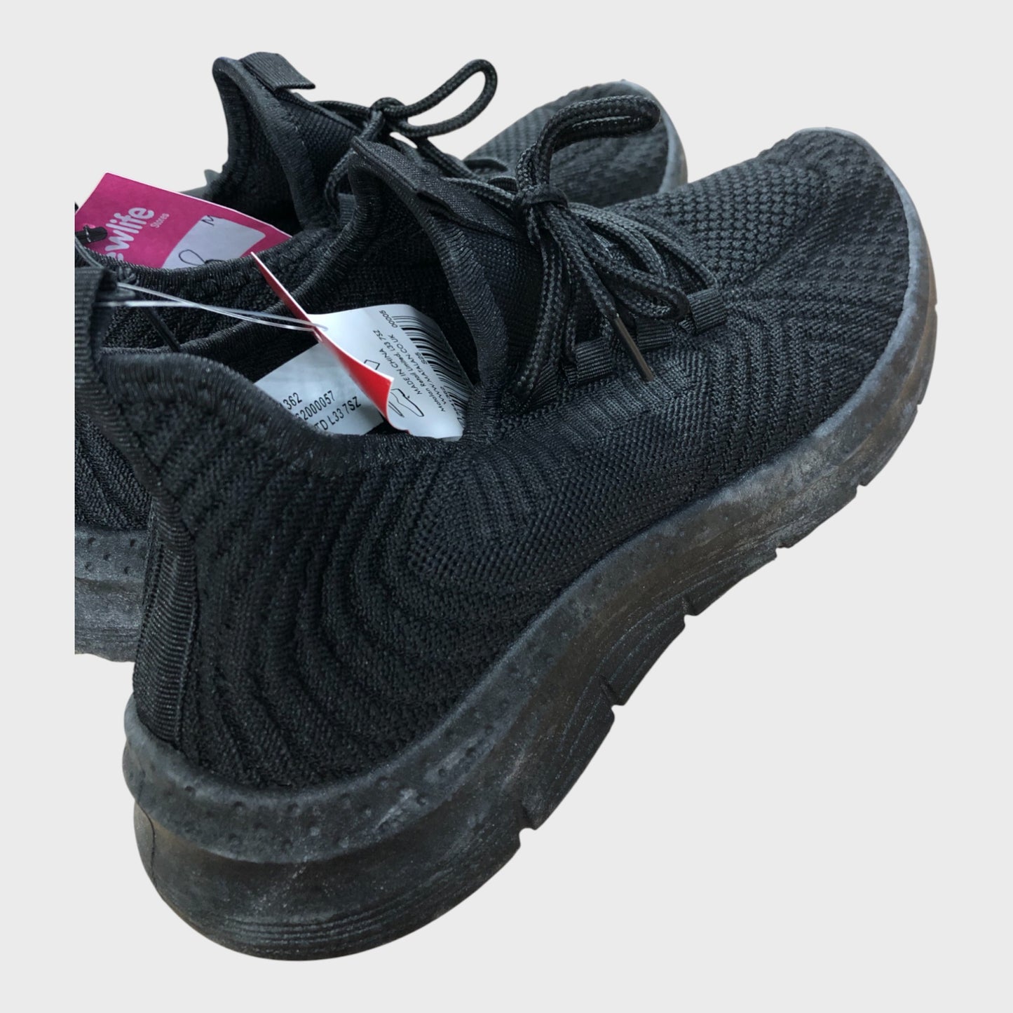 Women's Black Trainers Low Top Athletic Lightweight