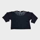 Branded Navy Beaded Jumper - Size Medium