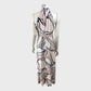 Halterneck Ruffle Maxi Dress