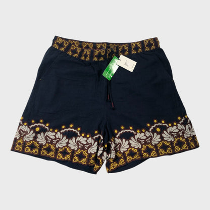 Branded Women's Cotton Blend Casual Navy Floral Print Shorts