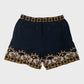 Branded Women's Cotton Blend Casual Navy Floral Print Shorts