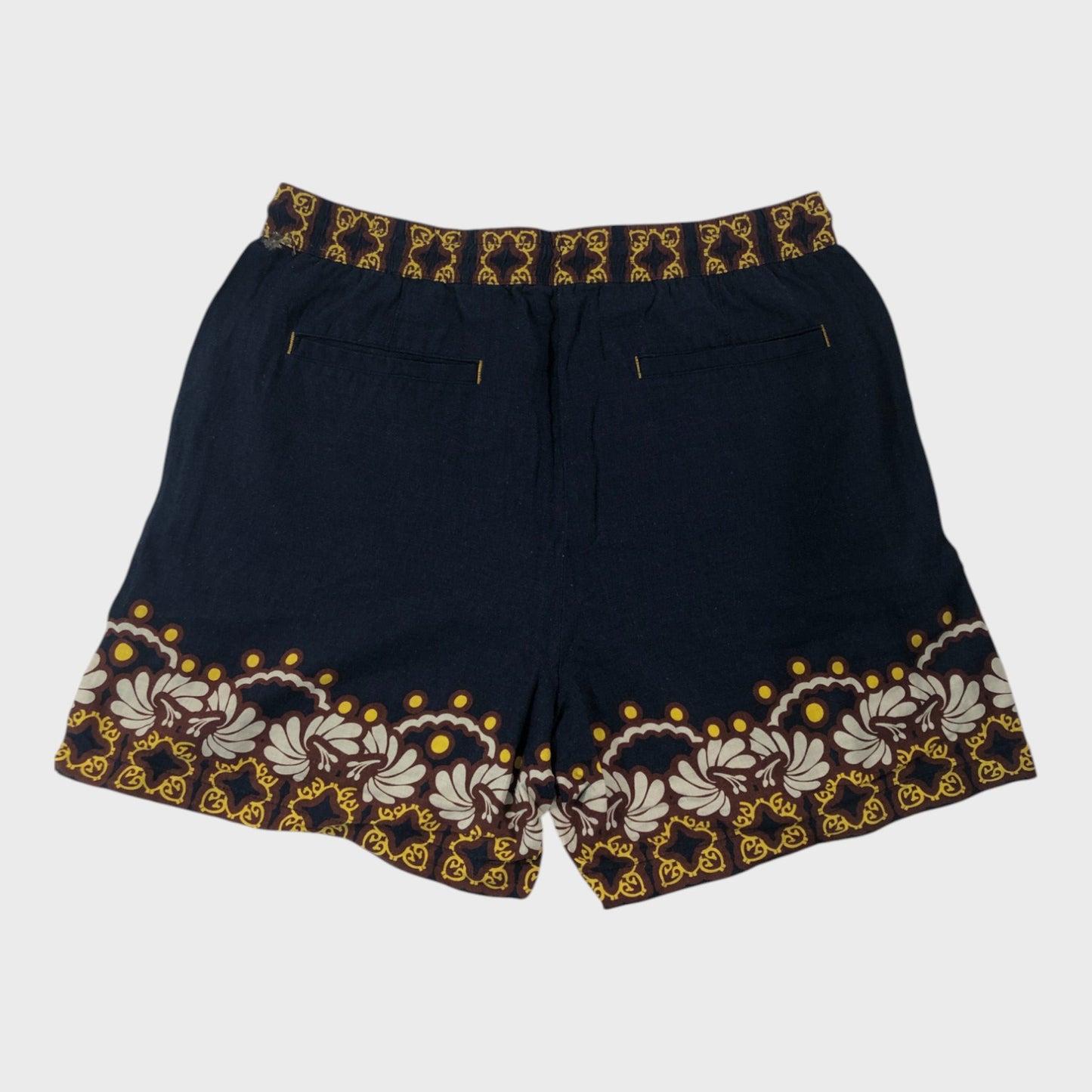 Branded Women's Cotton Blend Casual Navy Floral Print Shorts
