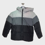 Grey Padded Hooded Coat