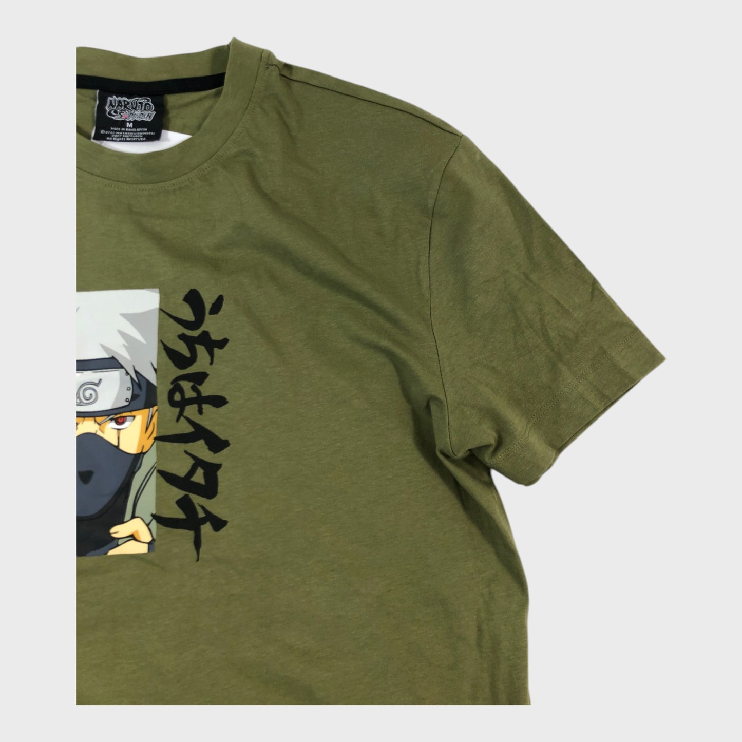 Naruto Shippuden Khaki Printed T-Shirt