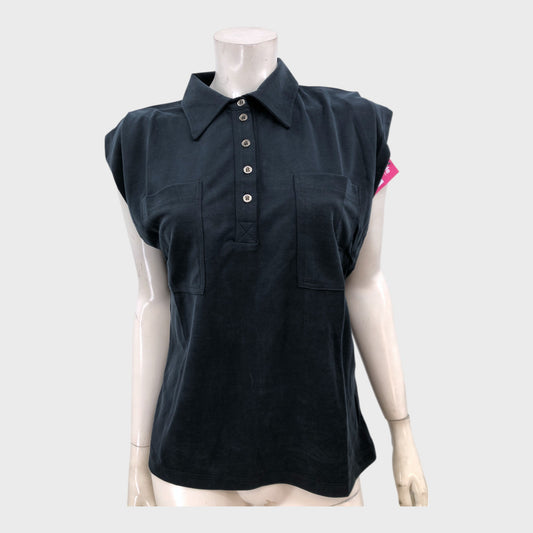 Branded Navy Utility Polo Shirt