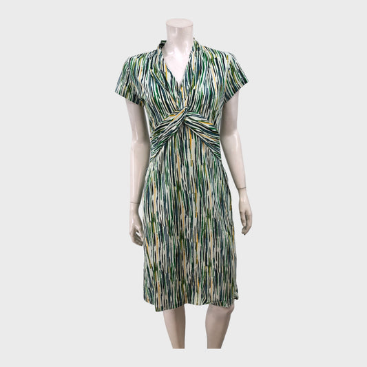 Branded Green Twist Front Dress