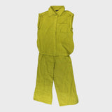 Branded Lime Green Sleeveless shirt and Trousers Co-Ord