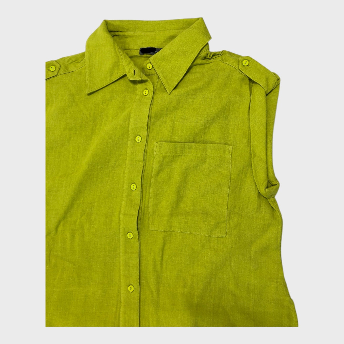 Branded Lime Green Sleeveless shirt and Trousers Co-Ord