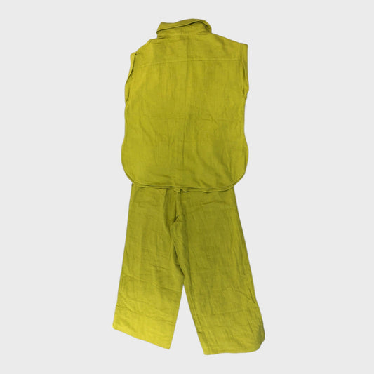 Branded Lime Green Sleeveless shirt and Trousers Co-Ord