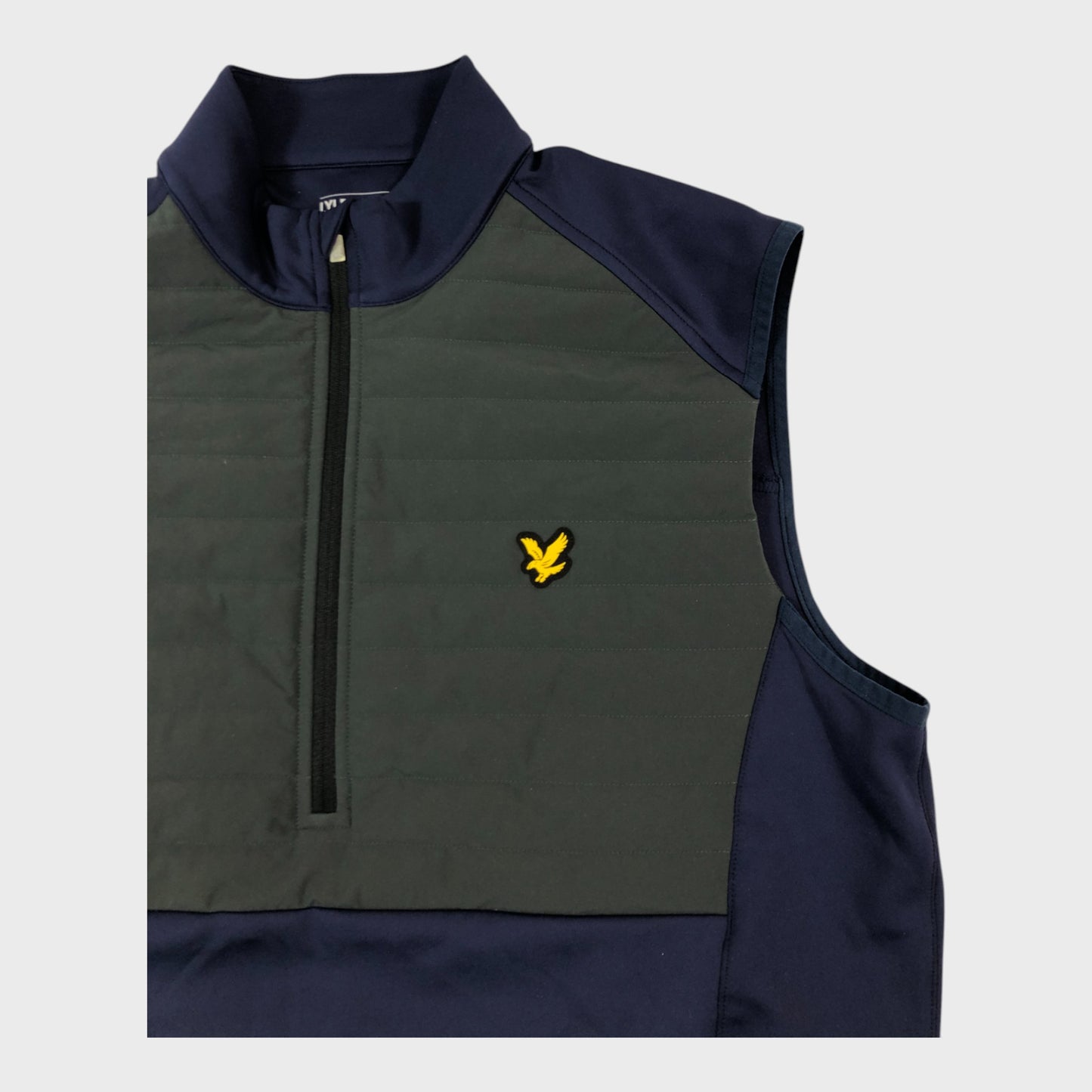 Lyle & Scott Navy 1/3 Zip Gilet - Size Medium