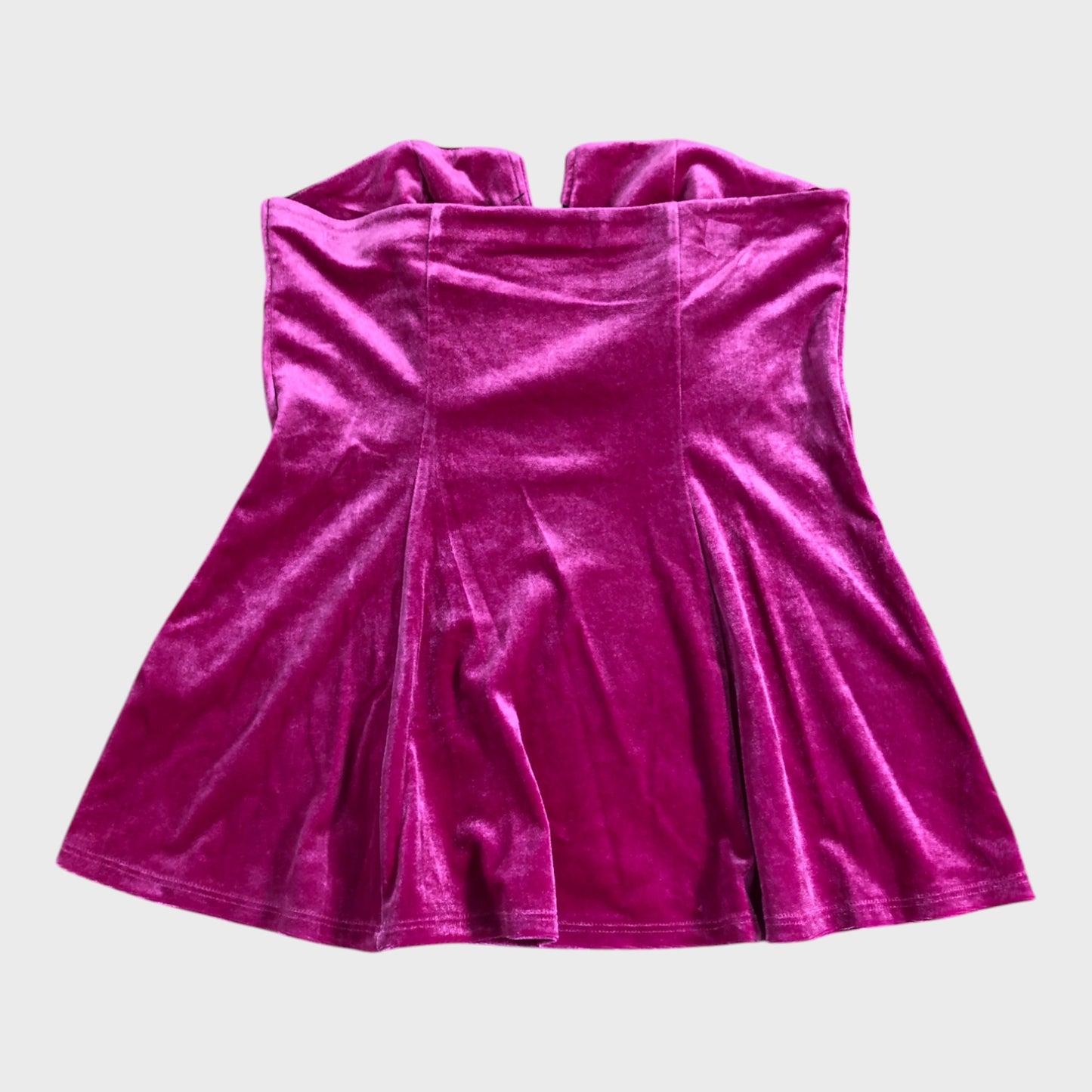 River Island Pink Velvet Bandeau Top